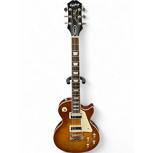 Used 2024 Epiphone Les Paul Classic Sandburst Solid Body Electric Guitar