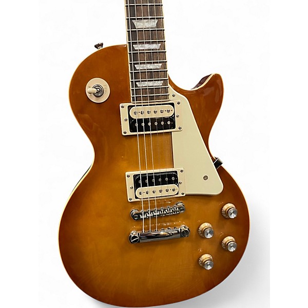 Used 2024 Epiphone Les Paul Classic Sandburst Solid Body Electric Guitar