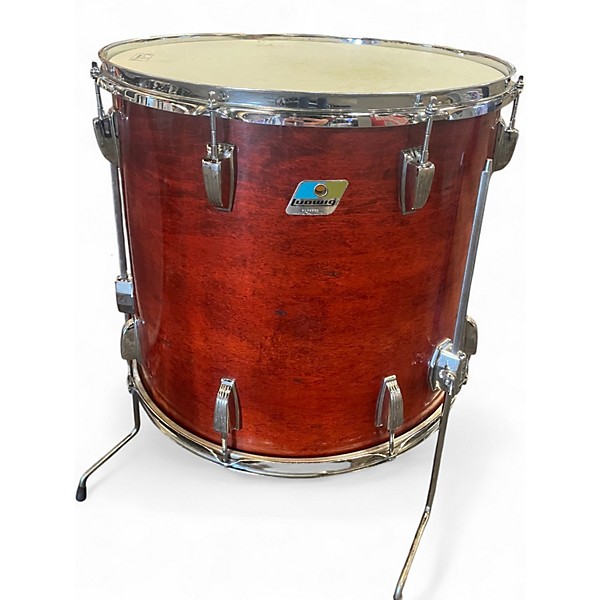Vintage 1980 Ludwig 4 Piece Super Classic Red Mahogany Drum Kit