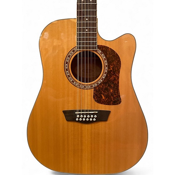 Used Washburn hd10sce12 Natural 12 String Acoustic Electric Guitar