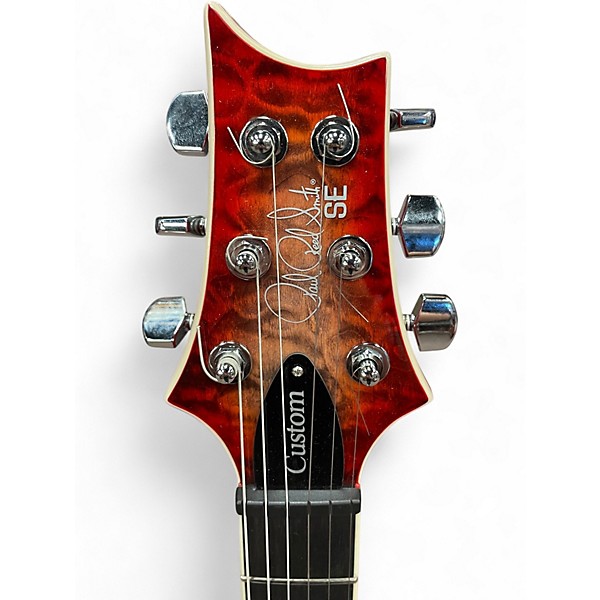 Used PRS SE 2408 QUILT CHARCOAL CHERRY BURST Solid Body Electric Guitar