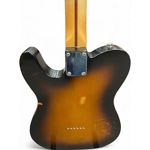 Used Fender Road Worn 1950S Telecaster 2 Tone Sunburst Solid Body Electric Guitar