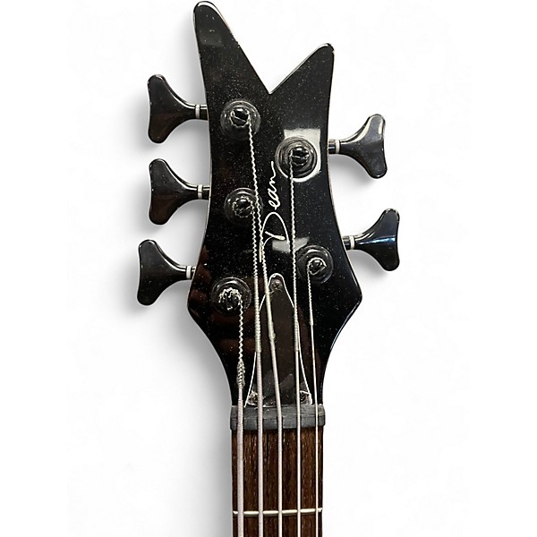 Used Dean  EDGE 5 Trans Black Electric Bass Guitar