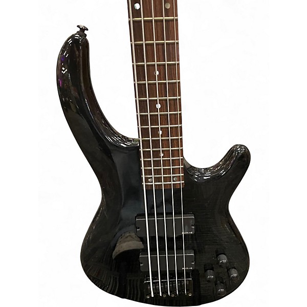 Used Dean  EDGE 5 Trans Black Electric Bass Guitar