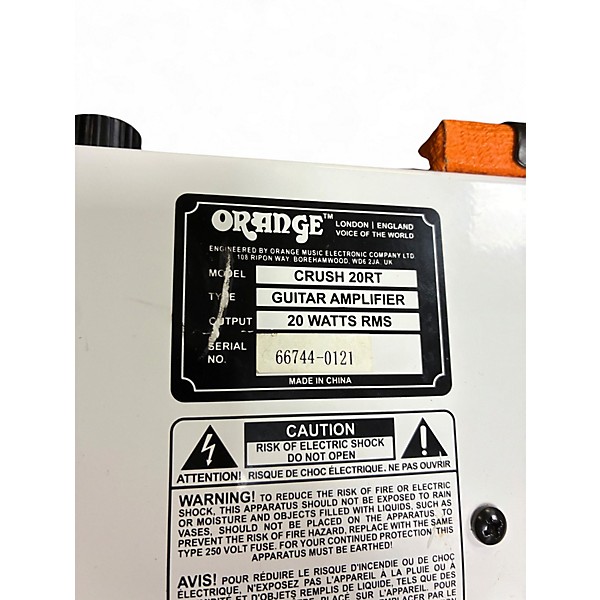 Used Orange Amplifiers Crush 20RT Guitar Combo Amp