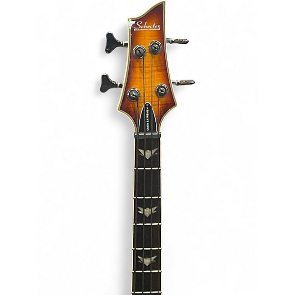 Used Schecter Guitar Research Omen 4 String 2 Tone Sunburst Electric Bass Guitar