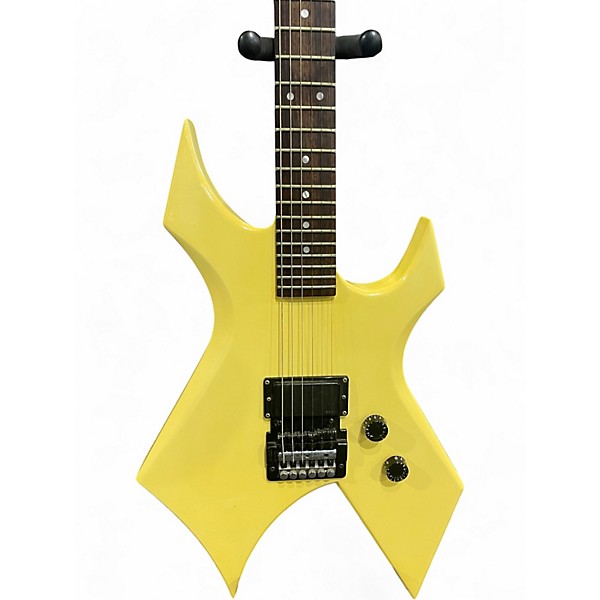 Vintage 1989 B.C. Rich U SERIES WARLOCK Vintage Yellow Solid Body Electric Guitar
