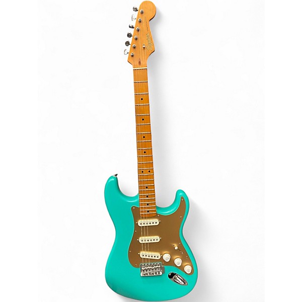 Used Squier 40TH ANNIVERSARY STRATOCASTER Seafoam Green Solid Body Electric Guitar