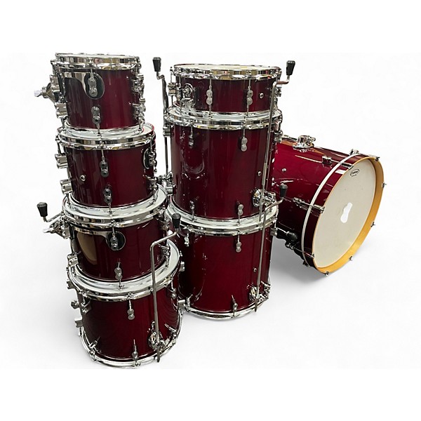 Used PDP by DW 8 Piece CONCEPT MAPLE Red Drum Kit
