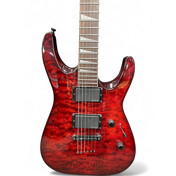 Used Jackson JS32 Dinky Crimson Red Trans Solid Body Electric Guitar