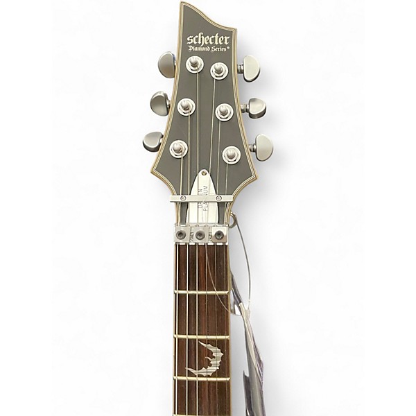 Used Schecter Guitar Research Damien Platinum Flat Black Solid Body Electric Guitar