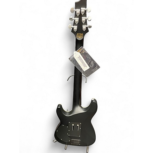 Used Schecter Guitar Research Damien Platinum Flat Black Solid Body Electric Guitar