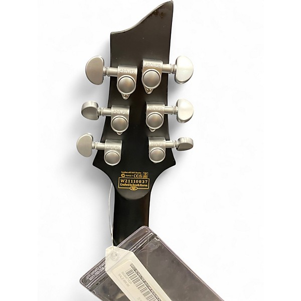 Used Schecter Guitar Research Damien Platinum Flat Black Solid Body Electric Guitar