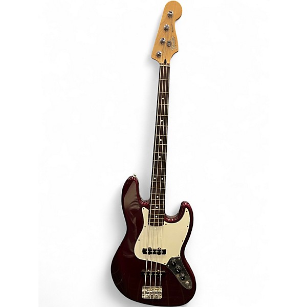 Used Fender Standard Jazz Bass Wine Red Electric Bass Guitar