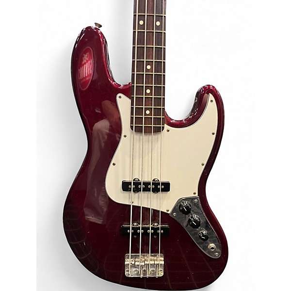Used Fender Standard Jazz Bass Wine Red Electric Bass Guitar
