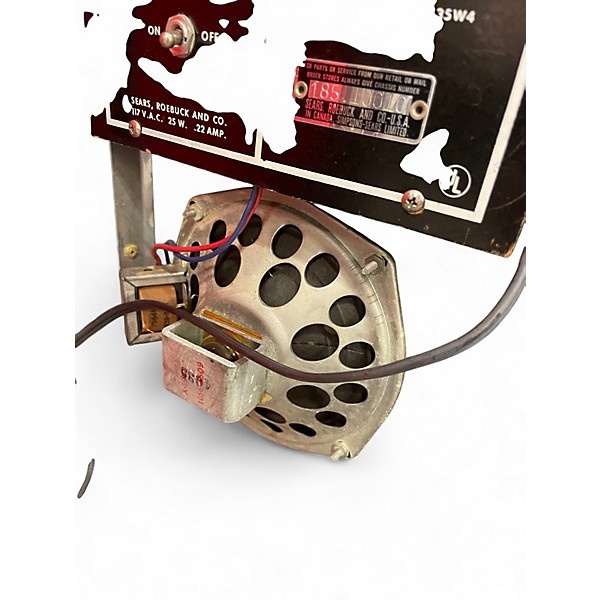 Vintage 1960s Silvertone 1448 with case amplifier Black Solid Body Electric Guitar