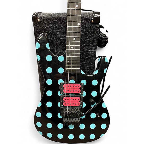 Used Kramer NIGHTSWAN BLUE DOTS Solid Body Electric Guitar