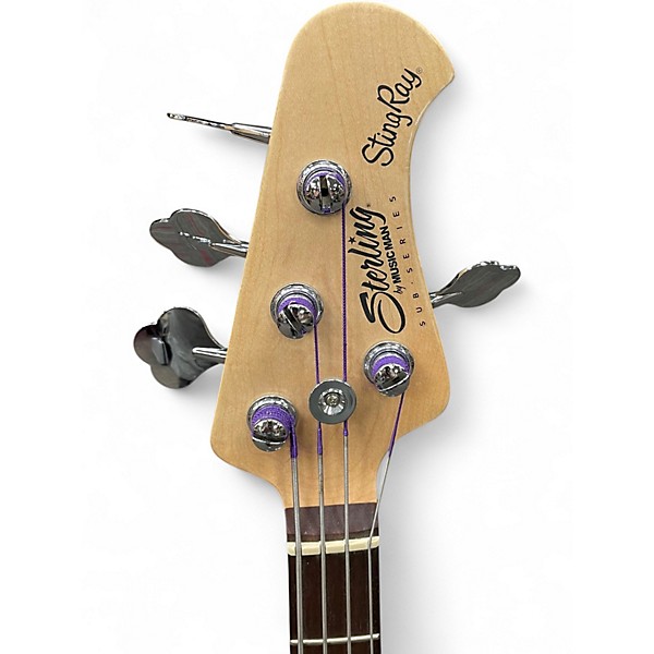 Used Sterling by Music Man sting ray sub series Chopper Blue Electric Bass Guitar