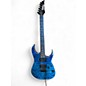 Used Ibanez GRG120QASP Trans Blue Solid Body Electric Guitar thumbnail