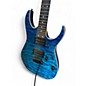 Used Ibanez GRG120QASP Trans Blue Solid Body Electric Guitar