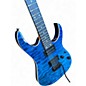 Used Ibanez GRG120QASP Trans Blue Solid Body Electric Guitar