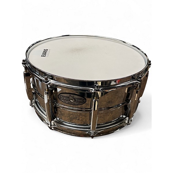 Used Pearl 14X6.5 Sensitone HERITAGE ALLOY SNARE STEEL Drum