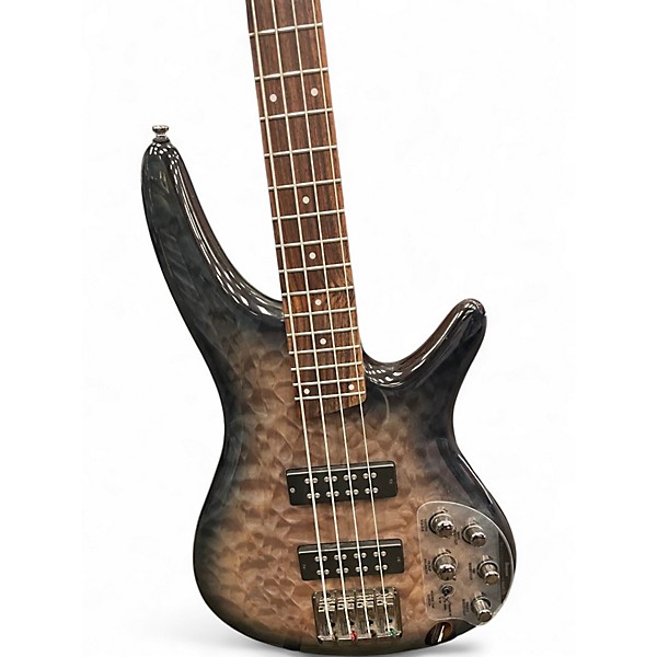 Used Ibanez SR400EQM Stained Cosmic Blue Starburst Electric Bass Guitar