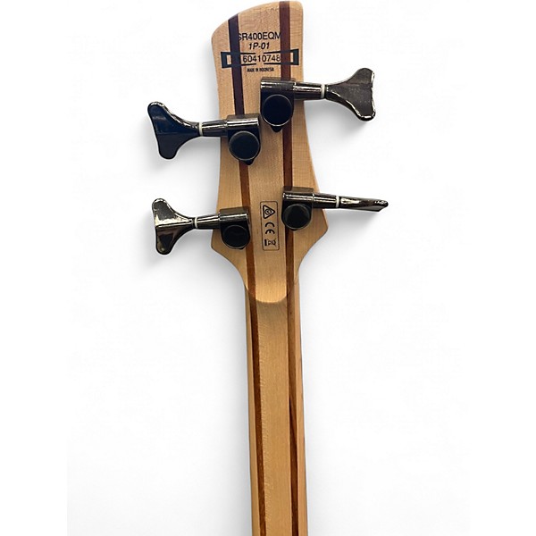 Used Ibanez SR400EQM Stained Cosmic Blue Starburst Electric Bass Guitar