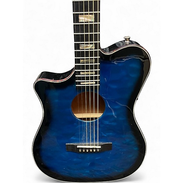 Used Carvin AC375 Trans Blue Acoustic Electric Guitar