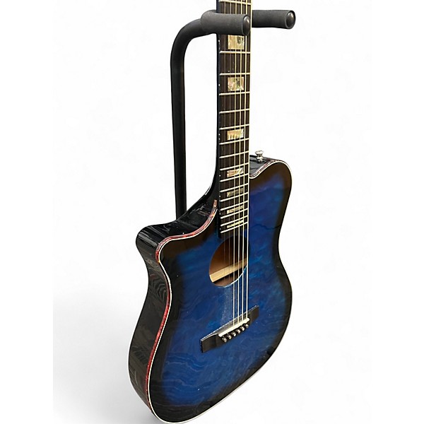 Used Carvin AC375 Trans Blue Acoustic Electric Guitar