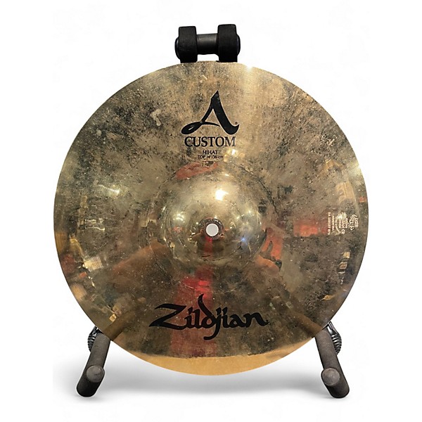 Used Zildjian 14in A Custom Hi Hat Pair Cymbal