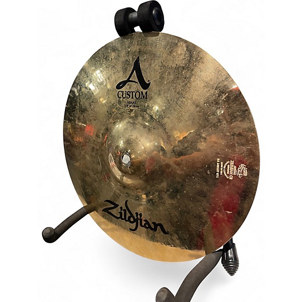 Used Zildjian 14in A Custom Hi Hat Pair Cymbal