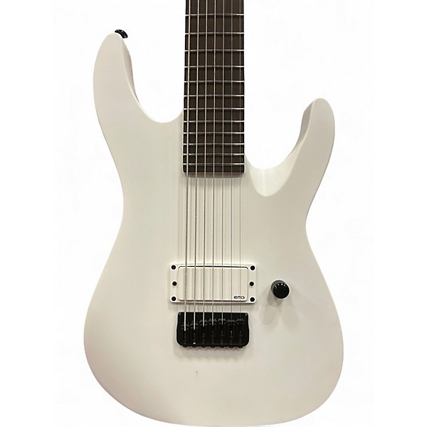 Used Esp Ltd ARCTIC METAL M-HT SATIN WHITE Solid Body Electric Guitar