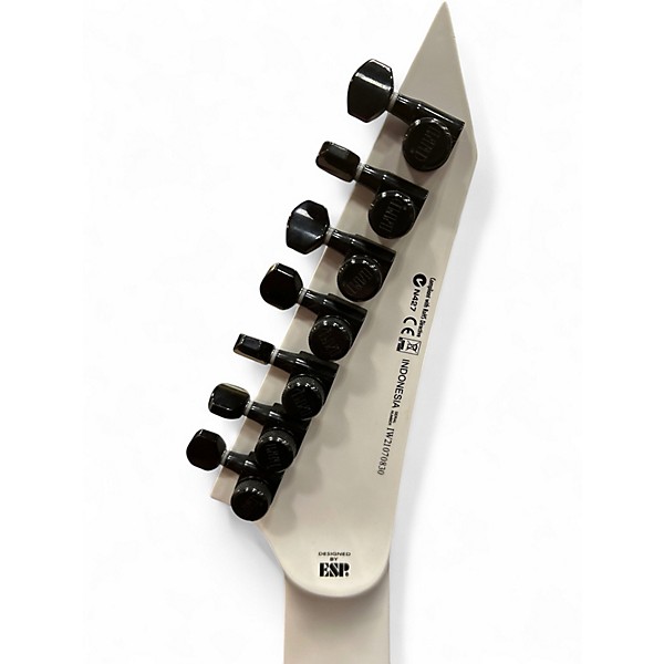 Used Esp Ltd ARCTIC METAL M-HT SATIN WHITE Solid Body Electric Guitar