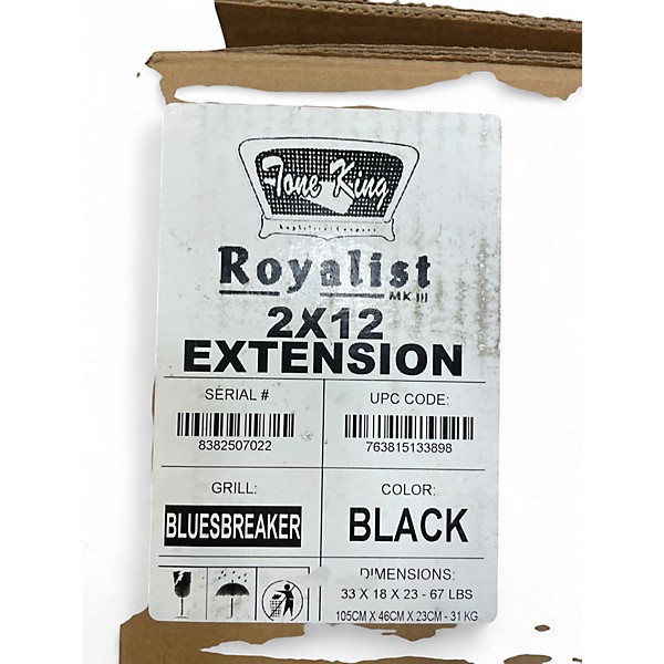 Used Tone King ROYALIST 2X12 Guitar Cabinet