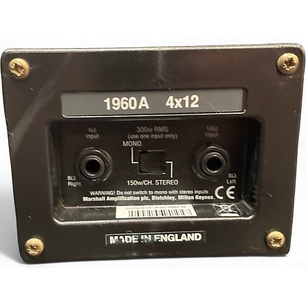 Used Marshall 1960A 300W 4x12 Stereo Slant Guitar Cabinet