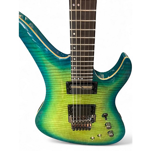 Used Schecter Guitar Research Blackjack SLS FRS aquaburst Solid Body Electric Guitar