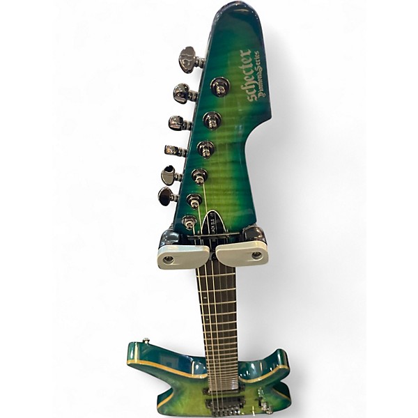 Used Schecter Guitar Research Blackjack SLS FRS aquaburst Solid Body Electric Guitar