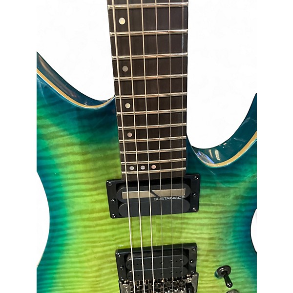 Used Schecter Guitar Research Blackjack SLS FRS aquaburst Solid Body Electric Guitar