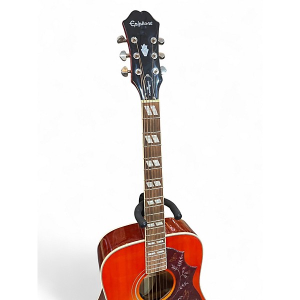 Used Epiphone Hummingbird 2 Color Sunburst Acoustic Guitar