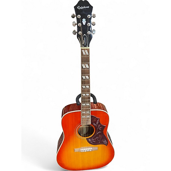 Used Epiphone Hummingbird 2 Color Sunburst Acoustic Guitar