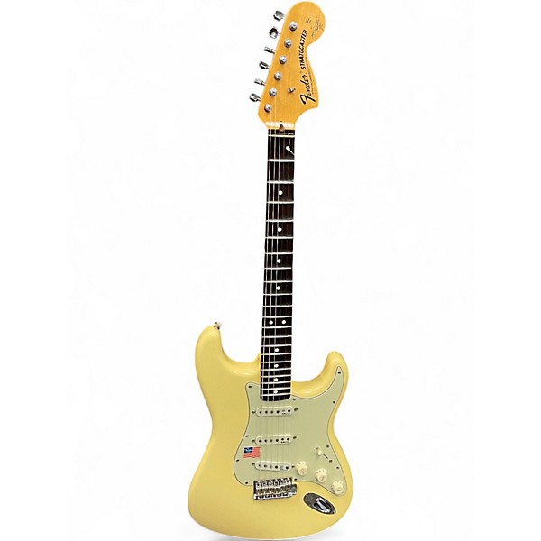 Used Fender YNGWIE MALMSTEEN STRAT Olympic White Solid Body Electric Guitar