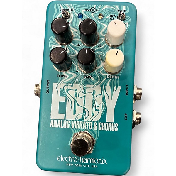 Used Electro-Harmonix Eddy Analog Vibrato & Chorus Effect Pedal