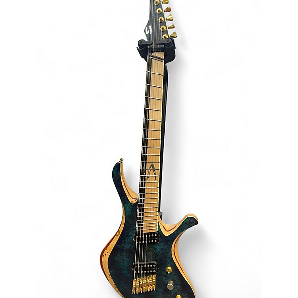 Used 2018 Skervesen SWAN 7FF DEEP OCEAN Solid Body Electric Guitar