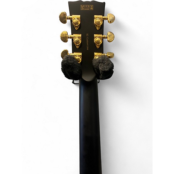 Used Harley Benton SC-Custom III Active VBK Matte Black Solid Body Electric Guitar