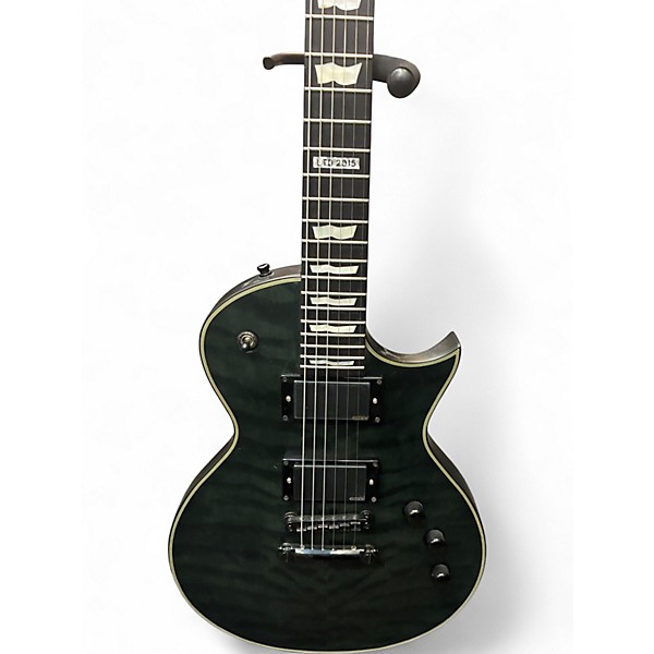 Used ESP LTD EC-2015 40th Anniversary See-Thru Black Satin Solid Body Electric Guitar