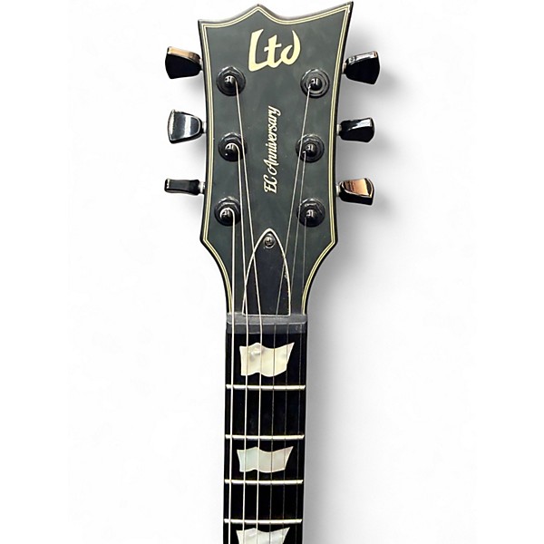 Used ESP LTD EC-2015 40th Anniversary See-Thru Black Satin Solid Body Electric Guitar