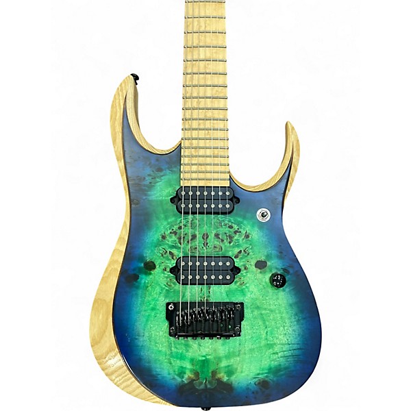 Used Ibanez RGDIX7MP8 Green Solid Body Electric Guitar
