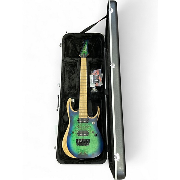 Used Ibanez RGDIX7MP8 Green Solid Body Electric Guitar