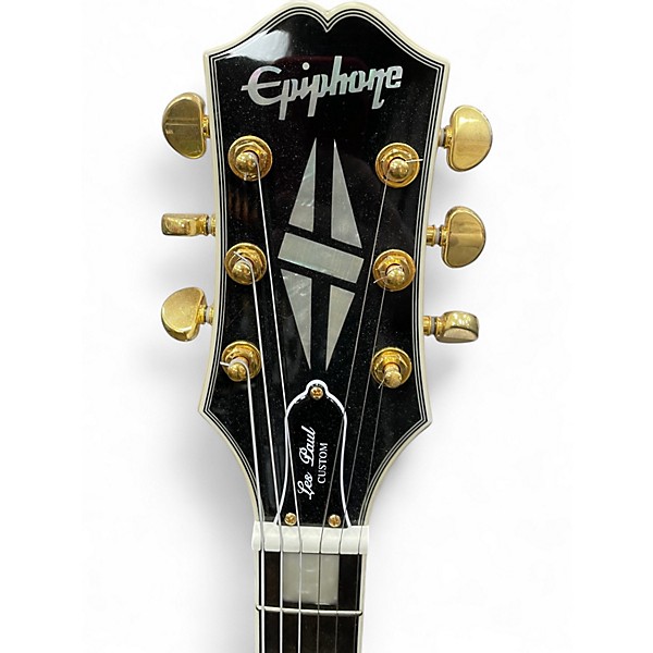 Used Epiphone Les Paul Custom Alpine White Solid Body Electric Guitar